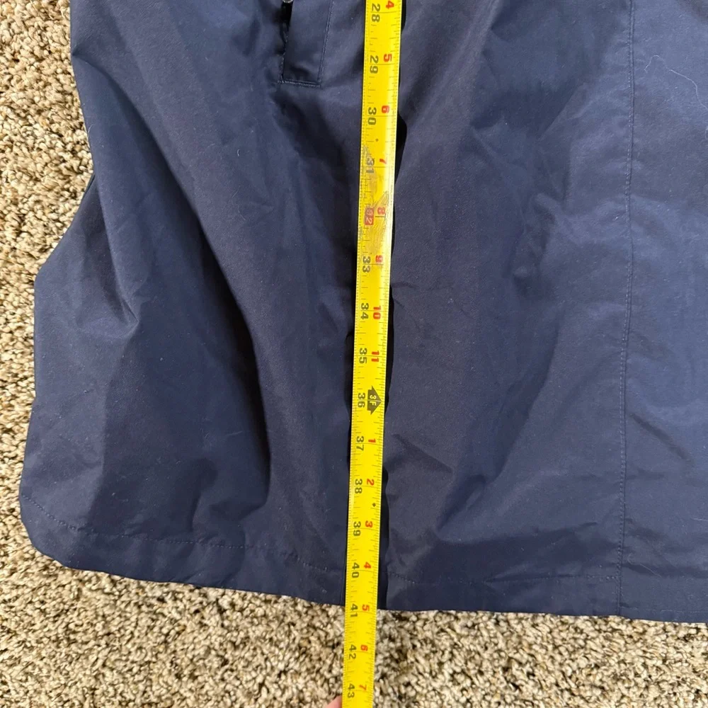 Lands End Navy Long Jacket Women’s XL American Airlines Oeko-Tex Lined Zip *Read